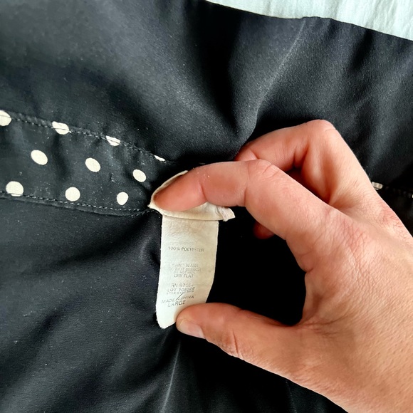 ONE CLOTHING polka dot blouse with tie - Picture 4 of 7